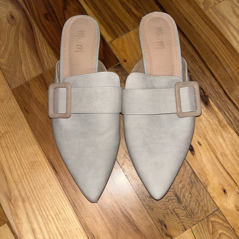 Miim women’s tan mule shoes | size 8.5 (39) |